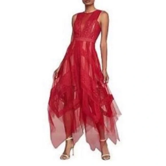 BCBGMaxAzria Dresses Bcbgmaxazria Andy Red Lace Dress Poshmark